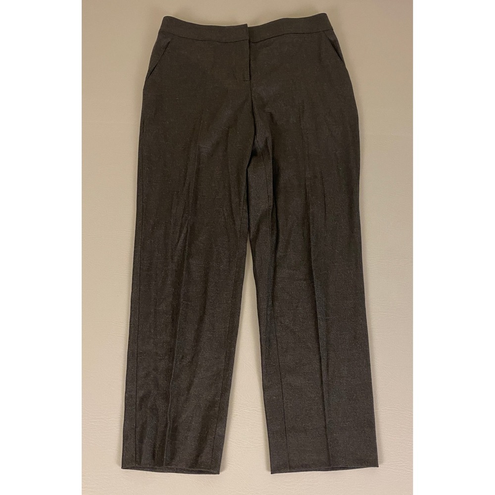 St. John Wool Blend Dress Pants Size 2 Gray Straight Leg Career Made in USA‎